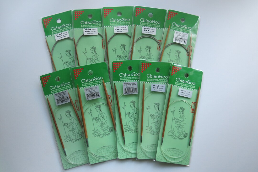 ChiaoGoo Circular Needle Bamboo 80cm 2.00-10.00mm Ptn - 1pc | De Bondt