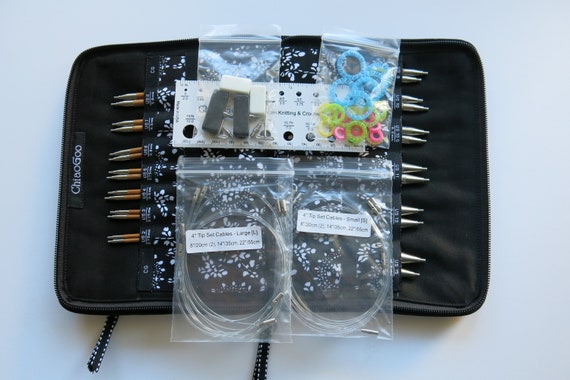 ChiaoGoo Spin Bamboo Interchangeable Knitting Needle 4 Tip Set-Complete