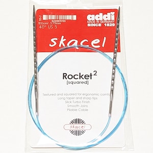 40&quot; Addi Rocket SQUARED fixed circular needles-Addi Rocket Squared needles-Addi knitting needles-Addi Rocket circular knitting needles