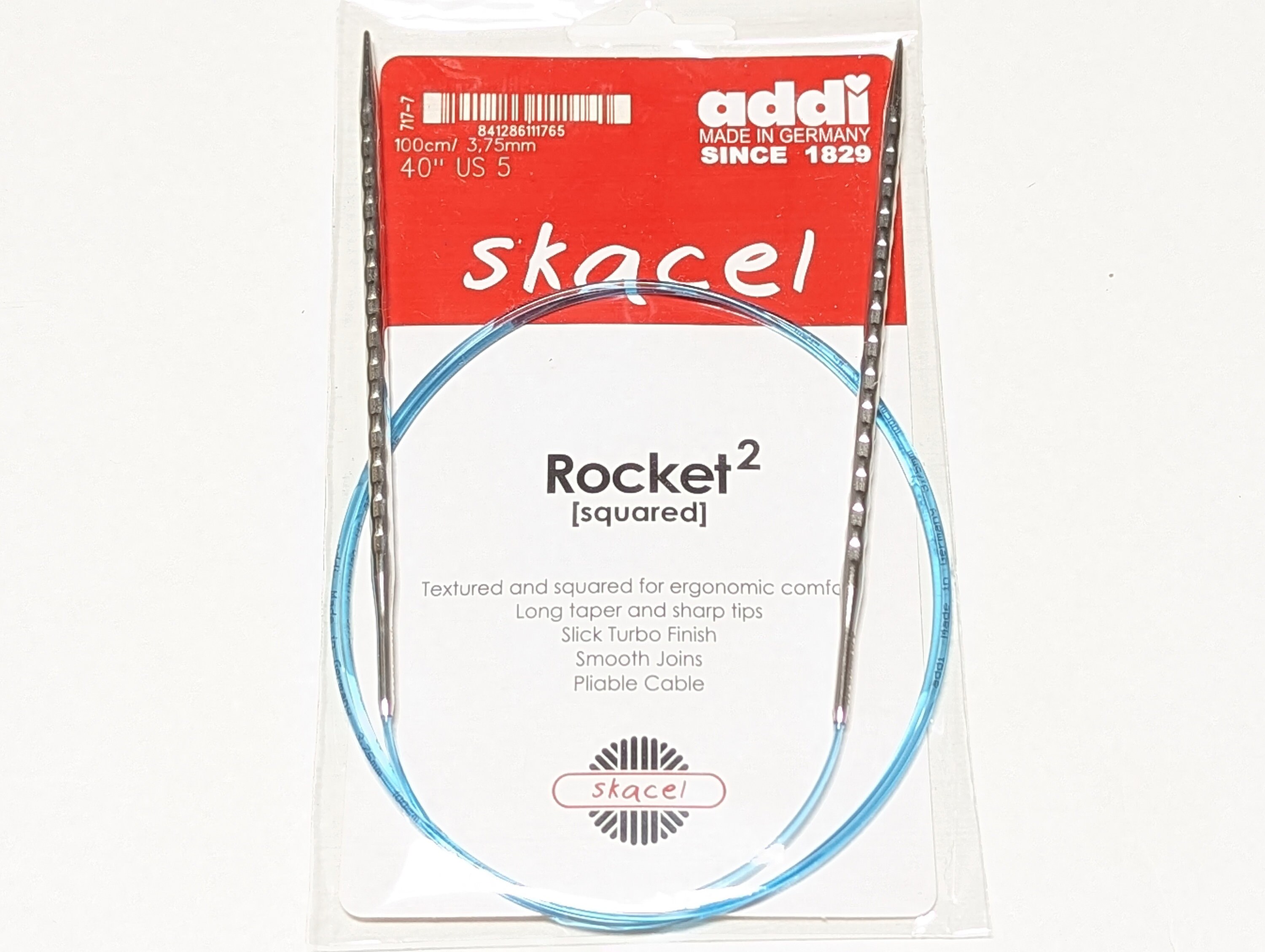 40 Addi Rocket SQUARED Fixed Circular Needles-addi Rocket Squared Needles-addi  Knitting Needles-addi Rocket Circular Knitting Needles 