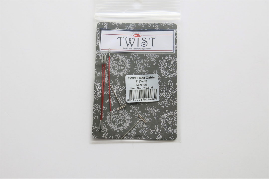 ChiaoGoo Red TWIST Interchangeable Cable 14 (35cm) | Alpaca Direct ChiaoGoo Red TWIST Interchangeable Cable 14 (35cm) | Alpaca Direct