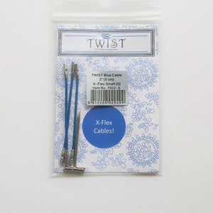 Chiaogoo 2&quot; Blue X-Flex SMALL interchangeable cables- Chiaogoo 2 inches Blue X-Flex cables Pack of 3- Chiaogoo Twist Blue X-Flex cable
