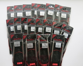 24" Chiaogoo circular needles-Chiaogoo Red LACE fixed circular needles-Chiaogoo knitting needles-Chiaogoo needles-Chiaogoo Red Lace circular