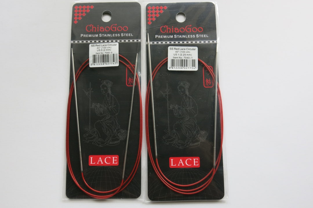 SET OF 2chiaogoo Circular Knitting Needles Us0/2.0mm&us1/2.25mm