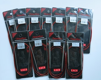 40" Chiaogoo circular needles-Chiaogoo Red LACE fixed circular needles-Chiaogoo knitting needles-Chiaogoo needles-Chiaogoo Red Lace circular