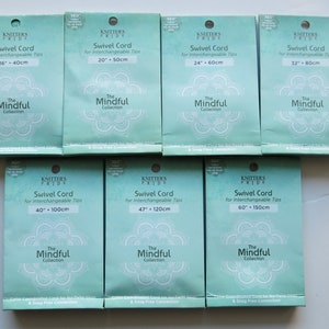 LOT DE 7 cordons pivotants Mindful - Knitter's Pride cordon en acier pivotant Mindful - Knitter's Pride cordon bleu sarcelle - Knitter's Pride Collection Mindful