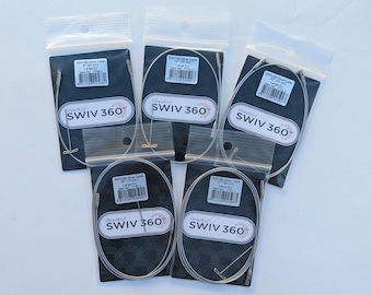 SET OF 5-Chiaogoo SWIV360 LARGE cables- Chiaogoo Swivel 360 cables- Chiaogoo swivel cables-Chiaogoo swivel 360-Chiaogoo Swivel Silver cables
