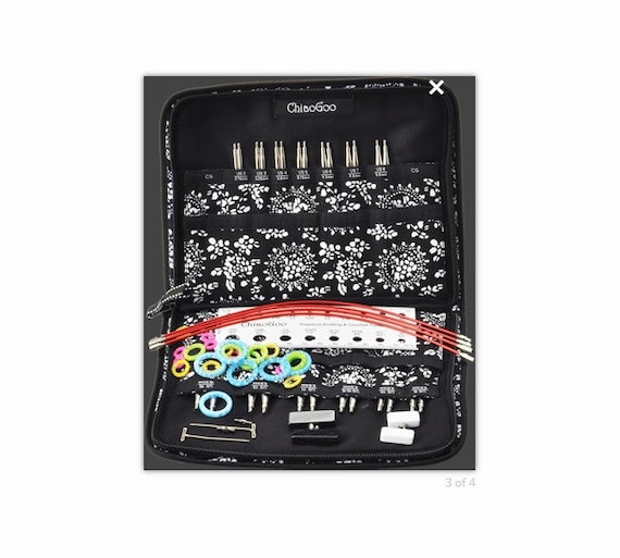 ChiaoGoo Twist Stainless Steel Interchangeable Set, 4-inch (10cm) Mini