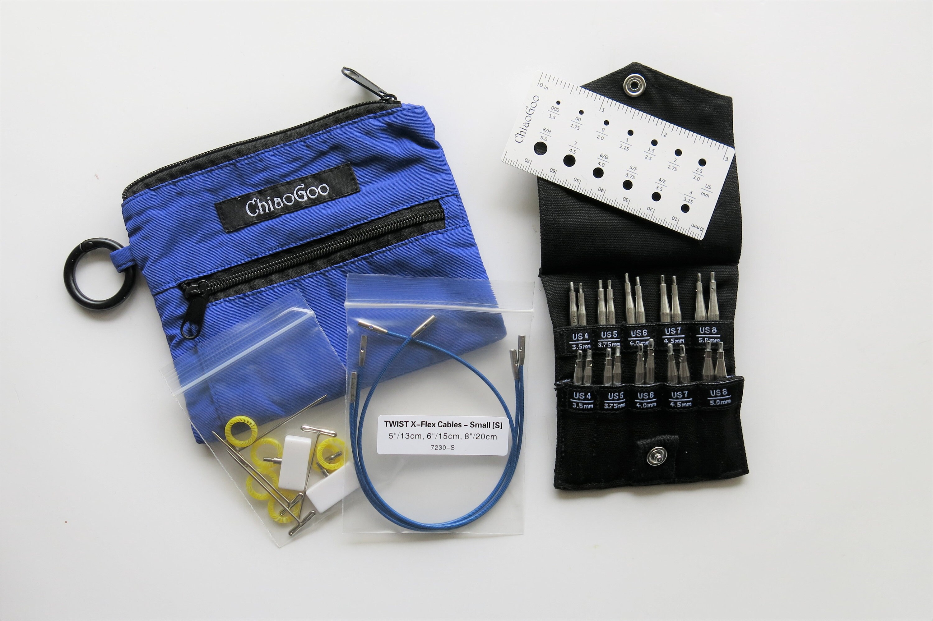 Home Knitting ChiaoGoo TWIST BLUE Shorties Interchangeable Knitting Set