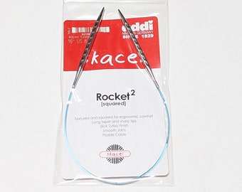 16" Addi Rocket SQUARED fixed circular needles-Addi Rocket Squared needles-Addi knitting needles-Addi Rocket circular knitting needles