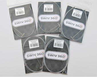 SET OF 5-Chiaogoo SWIV360 SMALL cables- Chiaogoo Swivel 360 cables- Chiaogoo swivel cables-Chiaogoo swivel 360-Chiaogoo Swivel Silver cables