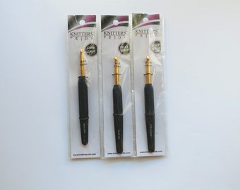 Crochet hooks-SET OF 3-Knitter's Pride Aluminum Gold Soft Grip Crochet hooks-Knitter's Pride crochet hooks set size H-5mm/I-5.5mm/J-6.0mm