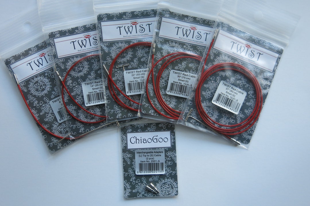 ChiaoGoo TWIST Red Lace Cables - Small - Green Tea Yarns