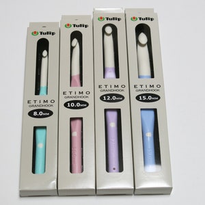 SET OF 4 Tulip Etimo GRAND Crochet Hook - Tulip Etimo Grand crochet hook-Tulip Grand crochet hook set size 8mm/10mm/12mm/15mm-Tulip Etimo