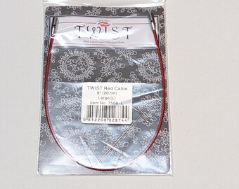 Chiaogoo Twist Red LARGE Interchangeable cables- Chiaogoo Twist Red Lace cables- Chiaogoo Twist Interchangeable cables- Chiaogoo accessories