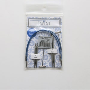 ONE PACK-Choose size US4-US8 Chiaogoo Twist SHORTIES Combo Pack- Chiaogoo Blue Shorties knitting needle- Chiaogoo blue small shorties combo