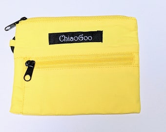 YELLOW Chiaogoo Twist SHORTIES Empty Accessory Pouch 4.75"X3.75" - Yellow- Chiaogoo Twist shorties empty pocket pouch