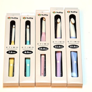 SET OF 5 Tulip Etimo GRAND Crochet Hook- Tulip Etimo Grand crochet hook-Tulip Grand crochet hook set size 7mm/8mm/10mm/12mm/15mm-Tulip Etimo