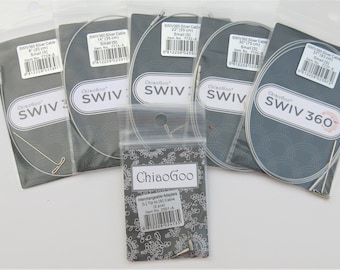 SET OF 5-Chiaogoo SWIV360 SMALL cables and [L] tips to S cable adapter bundle-Chiaogoo Swivel 360-Chiaogoo swivel cables-Chiaogoo swivel