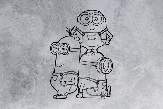 Download Minions Svg Despicable Me Banana Minions Silhouette Etsy