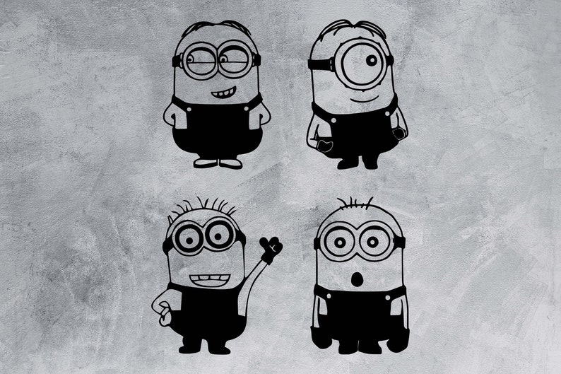 Minions svg Despicable Me banana minions silhouette | Etsy