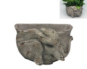 Elephant Planter Wall Mounted Plant Pot Hand Carved Finish