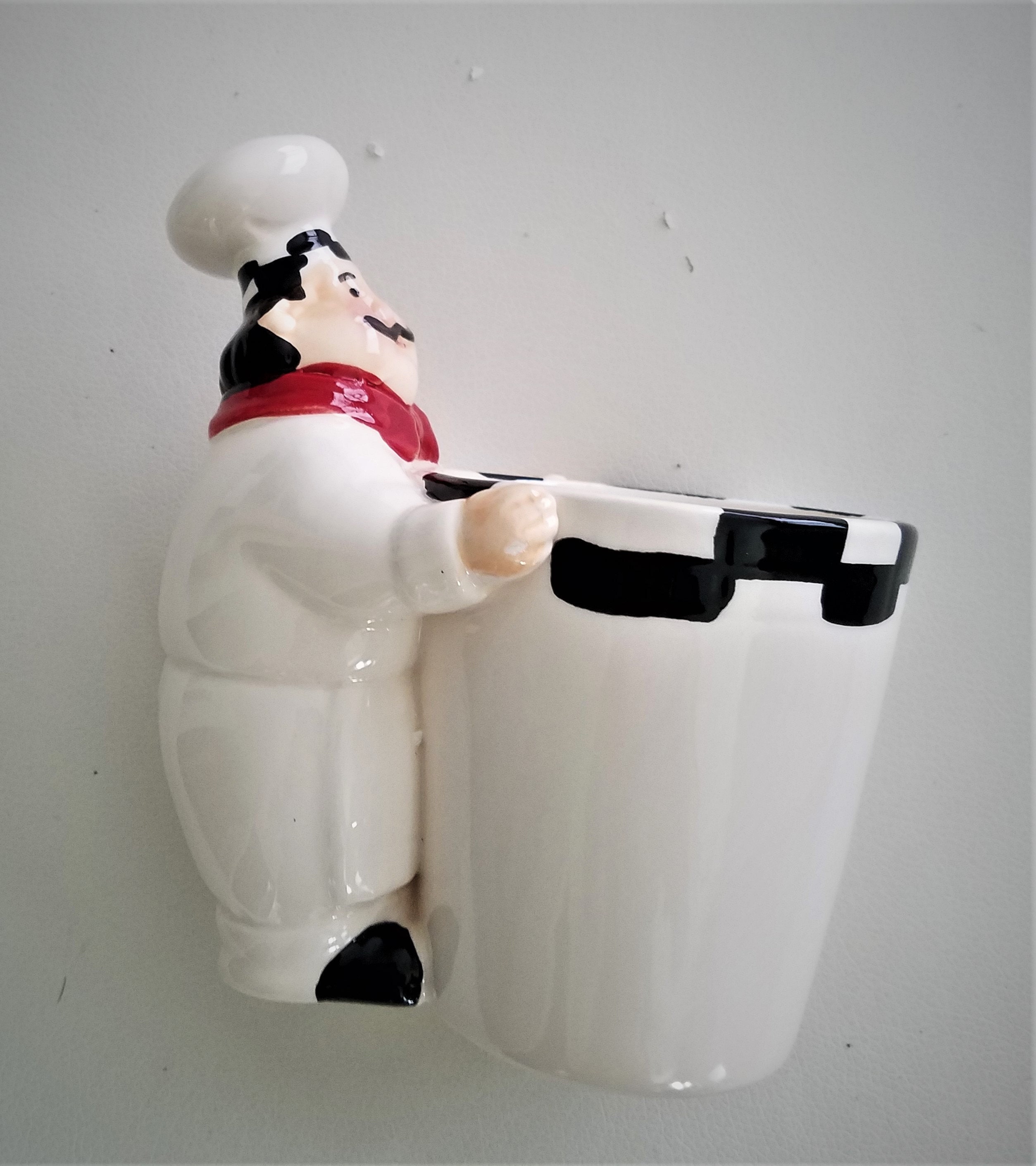 Fat Chef Kitchen Utensil Holder Italiano Bistro Cocina A Etsy