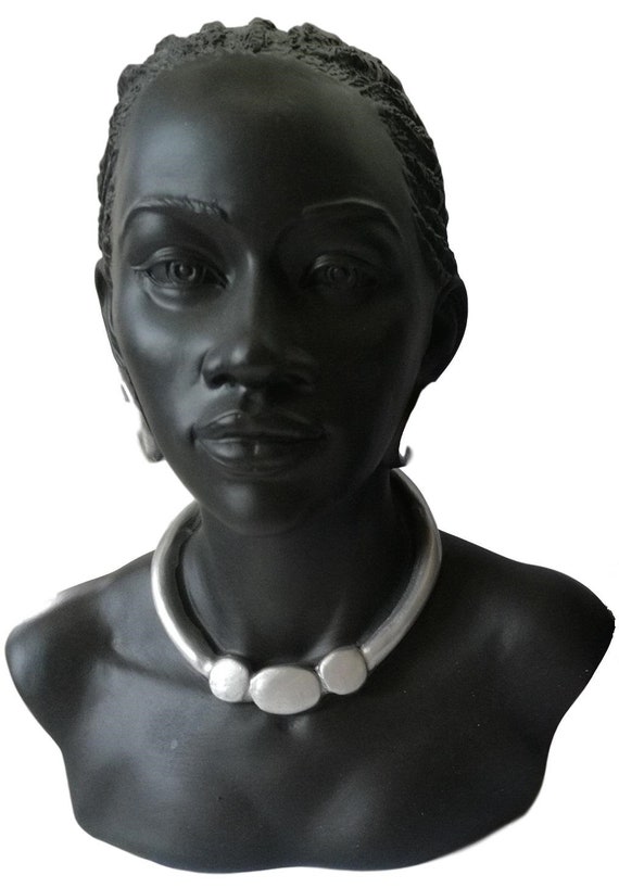 African American Black Lady Bust Torso Statue Very Unique Etsy