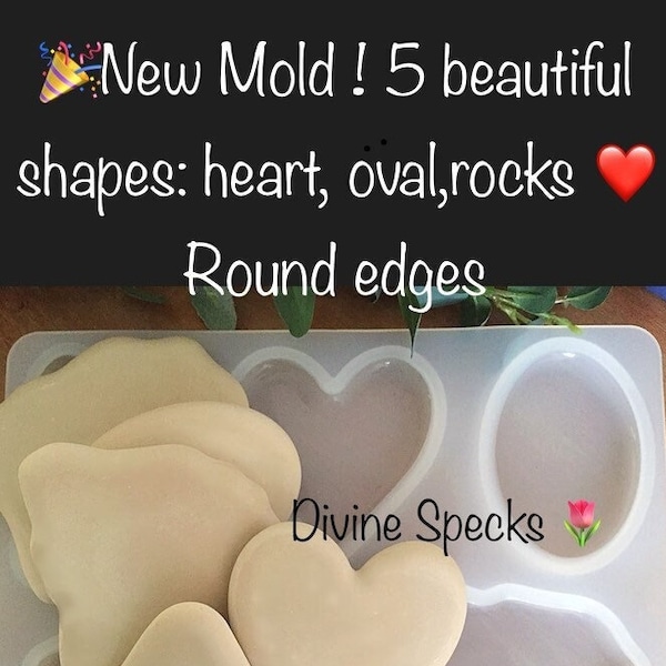 NEW ! Universal Divine Specks Mold  -5 shapes.All in one