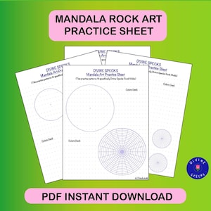 5 feuilles d'exercices pour moules de roche Mandala
