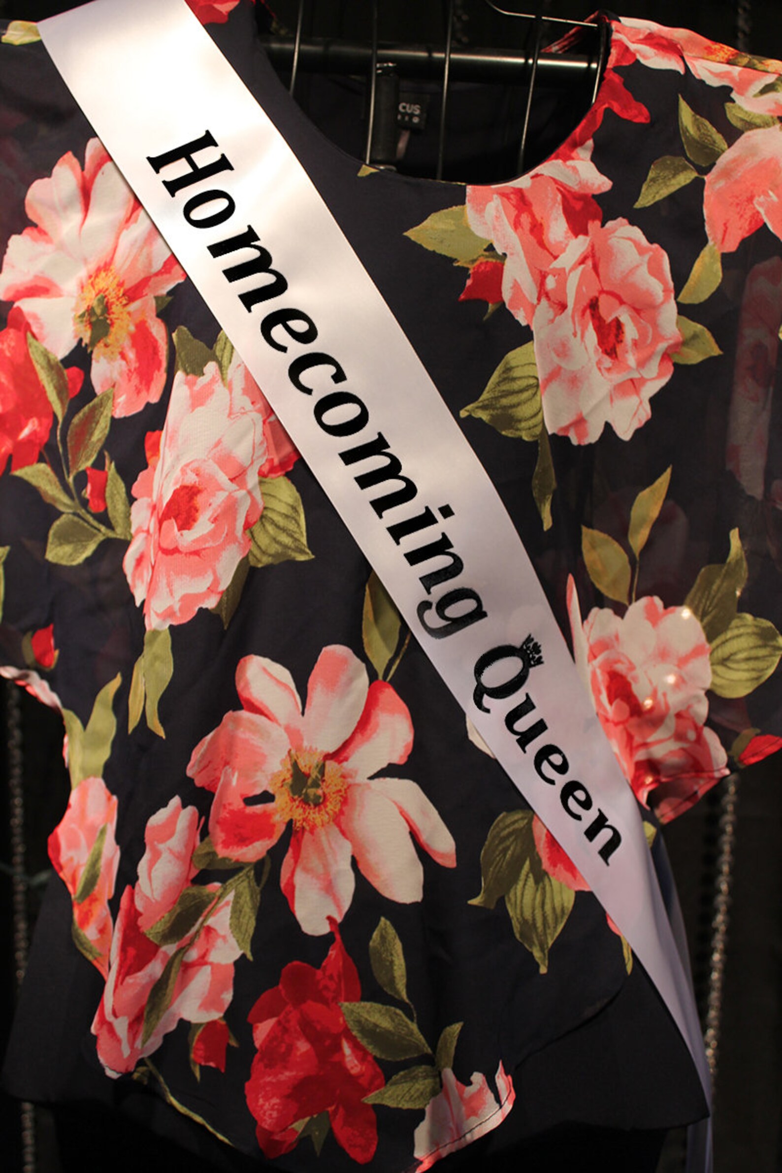 Satin Printed Queen Sash for Etsy