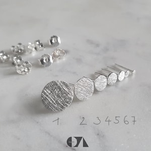 Paar Ohrstecker Dot Punkt Kreis, Scheibe, circle, 925 Silber, minimalistisch, verschiedene Größen, Muttertag, Geschenk, Valentinstag