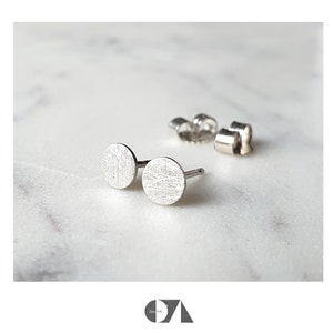 Ohrstecker Dot Punkt Kreis, Scheibe, circle, 925 Silber, minimalistisch, verschiedene Größen, Muttertag, Geschenk Bild 3