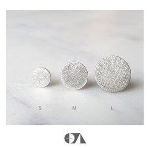 Ohrstecker Dot Punkt Kreis, Scheibe, circle, 925 Silber, minimalistisch, verschiedene Größen, Muttertag, Geschenk Bild 1