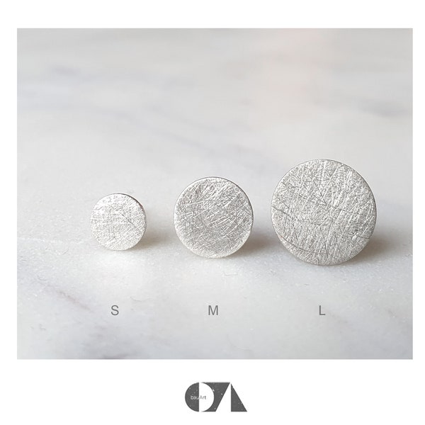 Ohrstecker Dot Punkt Kreis, Scheibe, circle, 925 Silber, minimalistisch, verschiedene Größen, Muttertag, Geschenk