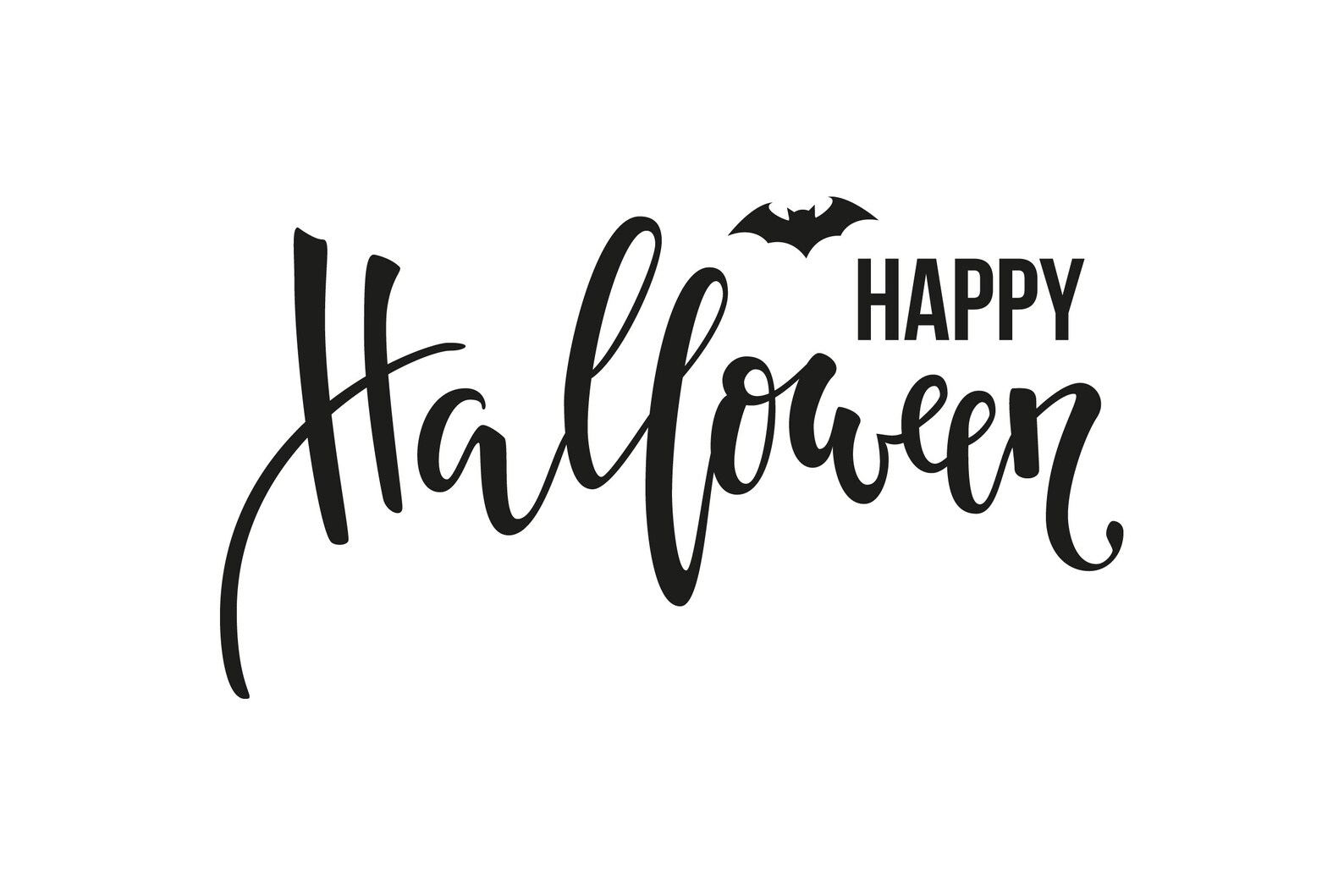 Happy Halloween Vector, Printable Cameo Iron on Transfer Cricut Vinyl