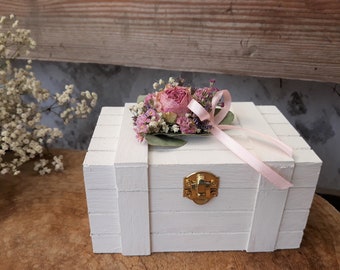 Ringbox Mille Fleurs Holzbox eckig Ringkissen Ringhalter zur Hochzeit