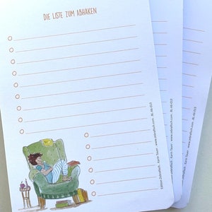 3 Notizblöcke "Die Liste zum Abhaken" in DIN A6