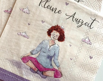 20 kleine Servietten "Kleine Auszeit"