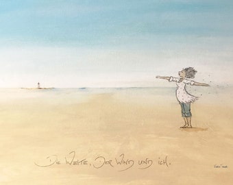 Print on canvas "The vastness, the wind and me"