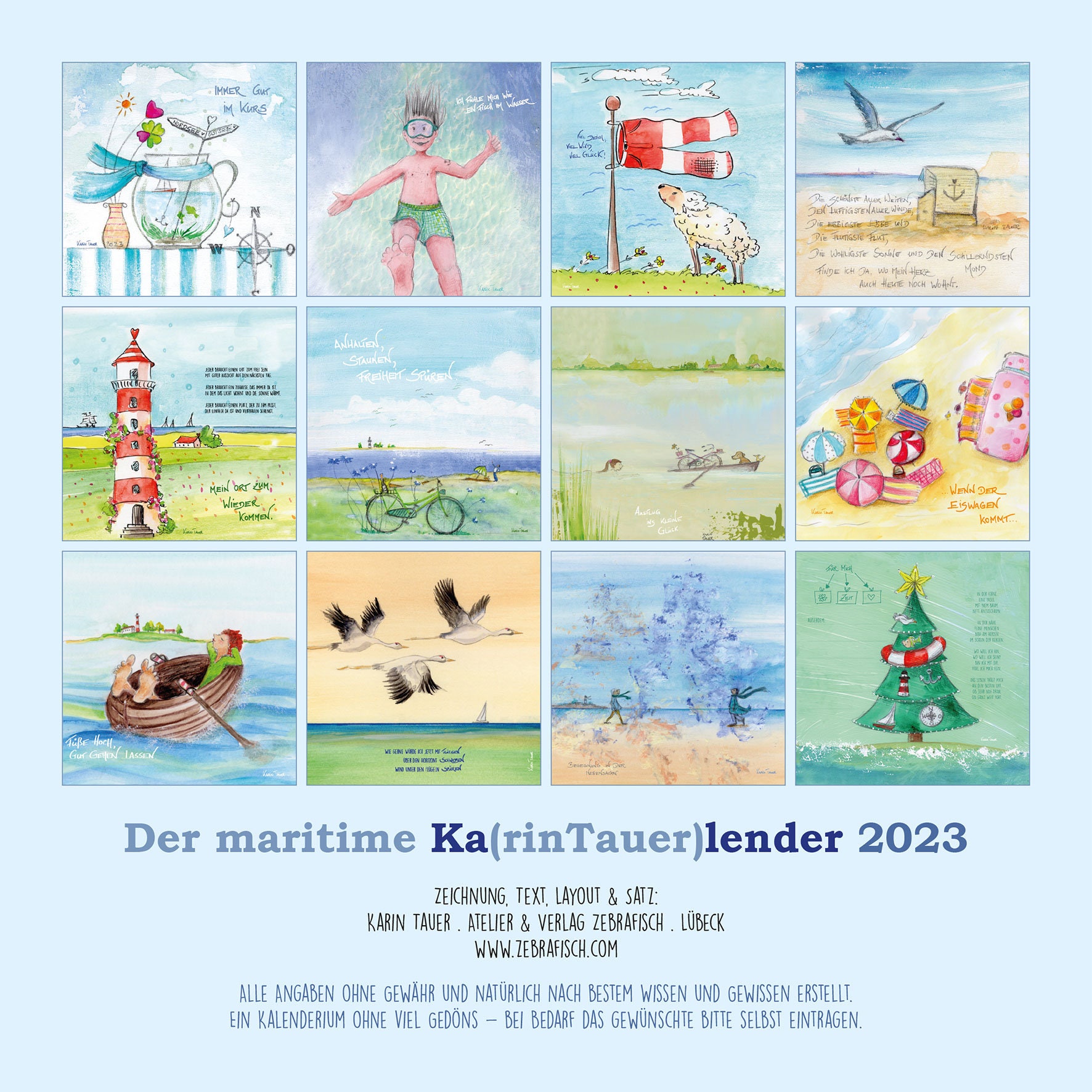 Der Maritime Kalender von Karin Tauer Wandkalender - Etsy.de