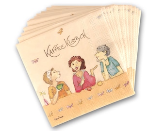 20 kleine Servietten "KaffeeKlatsch"