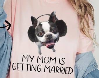 Custom Dog Face Winter Bachelorette Party Shirt | Funny Bridal Tee