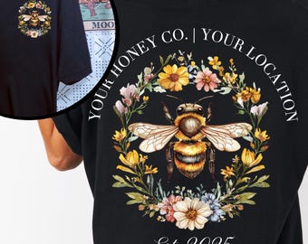 Personalized Bee Farmer T-shirt, Custom Beekeeper Gift, Honeybee Tee