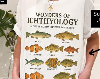 Ichthyology T-Shirt | Funny Fish Anatomy Diagram Tee for Marine Biologists & Fish Lovers