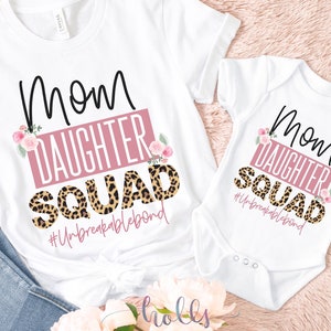 Mothers day matching shirts, mother daughter matching outfits, mother daughter squad, unbreakable bond, mommy and me shirts, matching mother