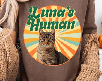 Custom Cat Photo Shirt | Comfort Colors Tee, Cat Mom Gift