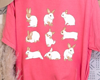 Maglietta Bunny Mama, regalo carino per gli amanti dei conigli, colori comodi