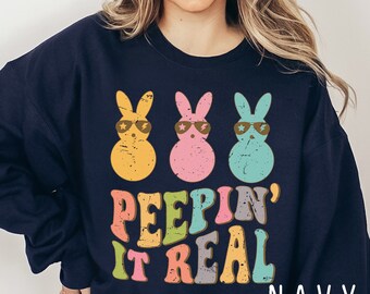 Easter Bunny Peeps Sweatshirt, women Easter Shirt, Cute Easter Gift, Kids Easter Toddler, Peeps Shirt, funny Easter sweatshirt, funny womens