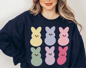 Easter Bunny Peeps Sweatshirt, Easter Shirt, Cute Easter Gift, womens Easter sweatshirt